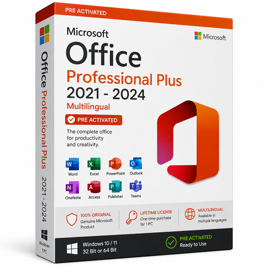 Microsoft Office Professional Plus 2021 2024 Multilingual