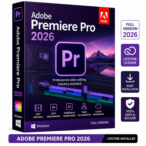 Adobe Premiere Pro 2026 Lifetime Licence for Windows