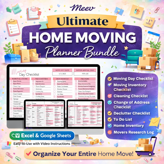 Ultimate Moving Planner Spreadsheet Bundle for Stress-Free Moves