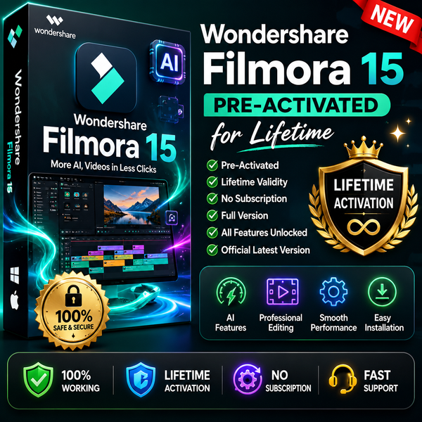 Wondershare Filmora 15 – Lifetime License | Windows