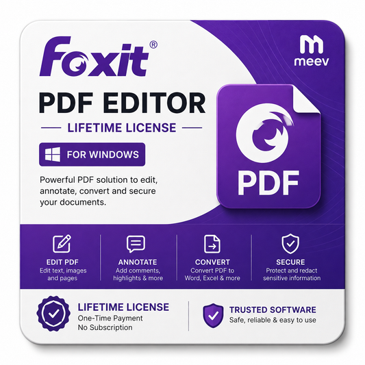 Foxit PDF Editor Lifetime License For Windows