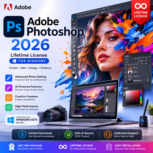 Adobe Photoshop 2026 Lifetime License for Windows