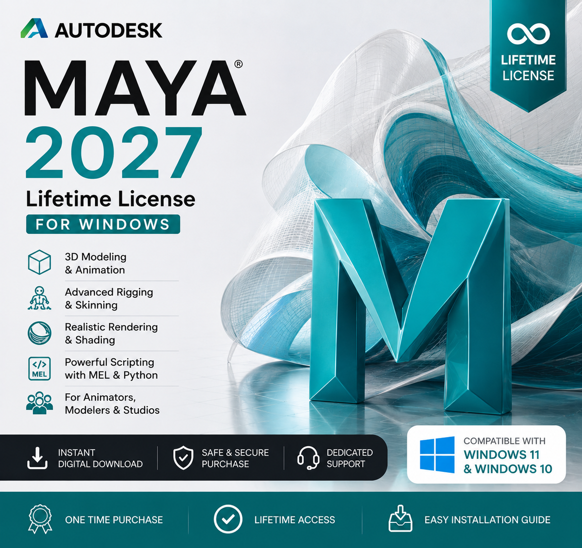 Autodesk Maya 2027 Lifetime License for Windows