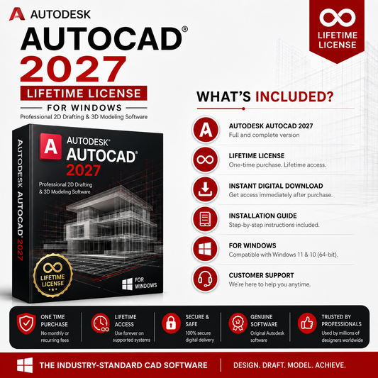 Autodesk AutoCAD 2027 Lifetime License for Windows