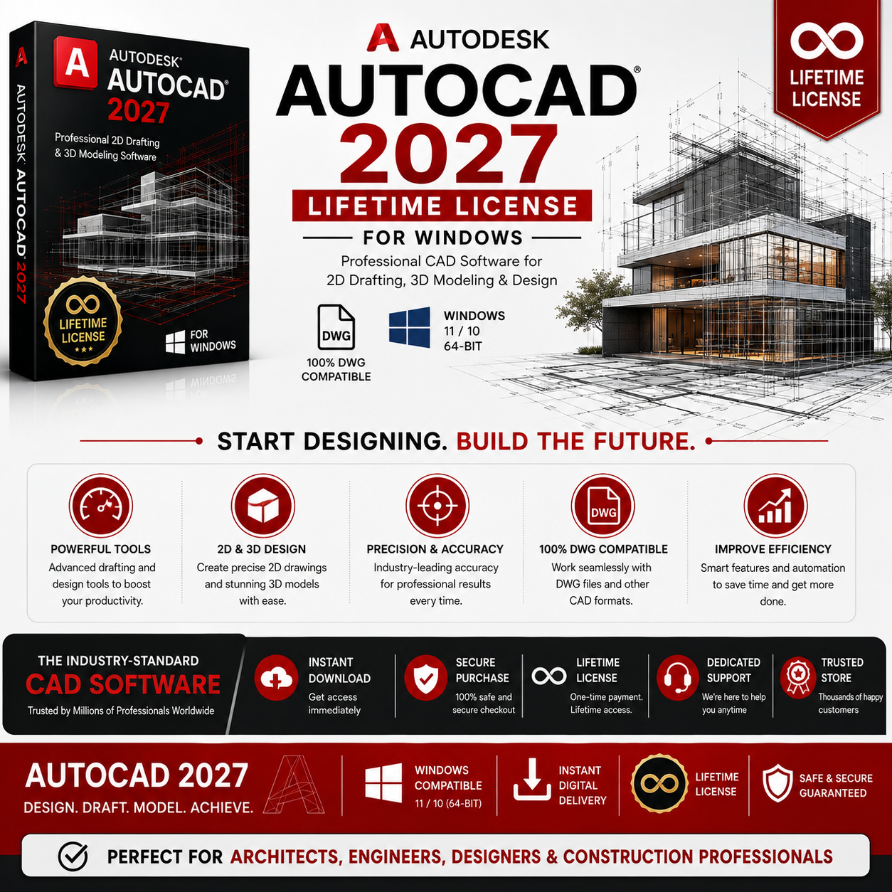 Autodesk AutoCAD 2027 Lifetime License for Windows