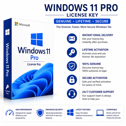 Microsoft Windows 11 Pro Genuine License Key | Instant Email Delivery