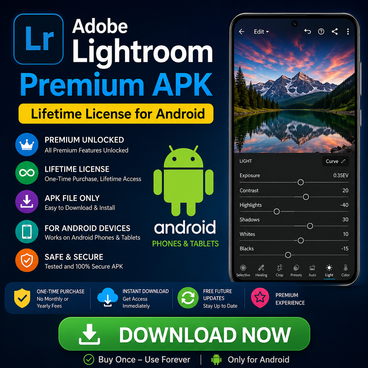 Adobe Lightroom Premium APK – Lifetime License for Android
