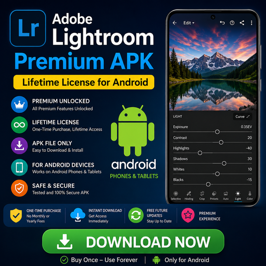Adobe Lightroom Premium APK – Lifetime License for Android
