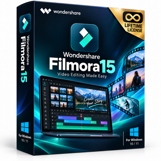 Wondershare Filmora 15 Lifetime License for Windows