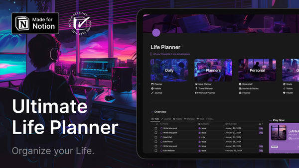 Notion Ultimate Life Planner 2026 | Productivity, Wellness & Personal Growth Templates