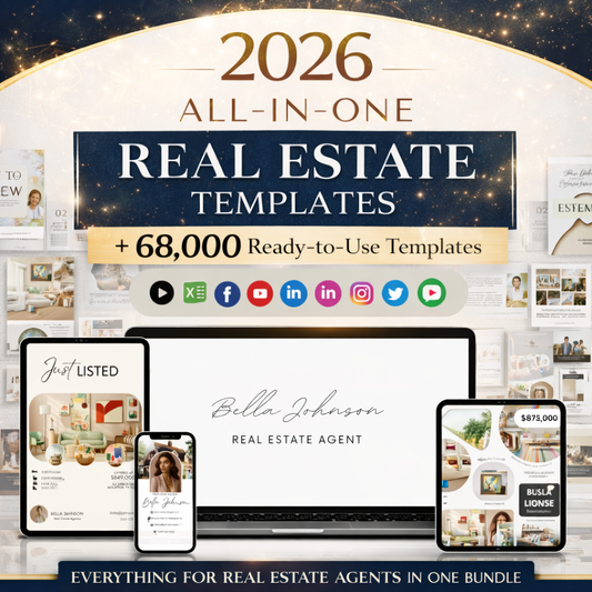 Editable Real Estate Marketing Templates for Canva – Agent Flyers & Social Media Kit