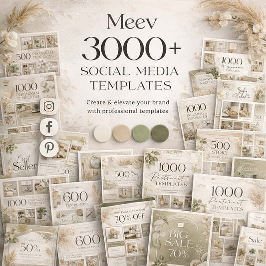 Editable Social Media Marketing Canva Templates Bundle for Branding