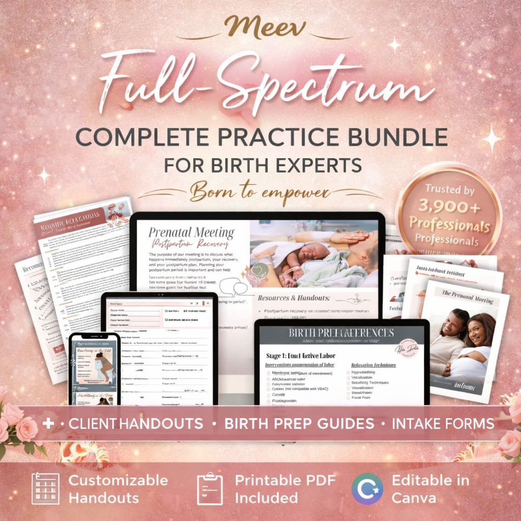 Full Spectrum Doula Toolkit Bundle – Editable Client Support Templates