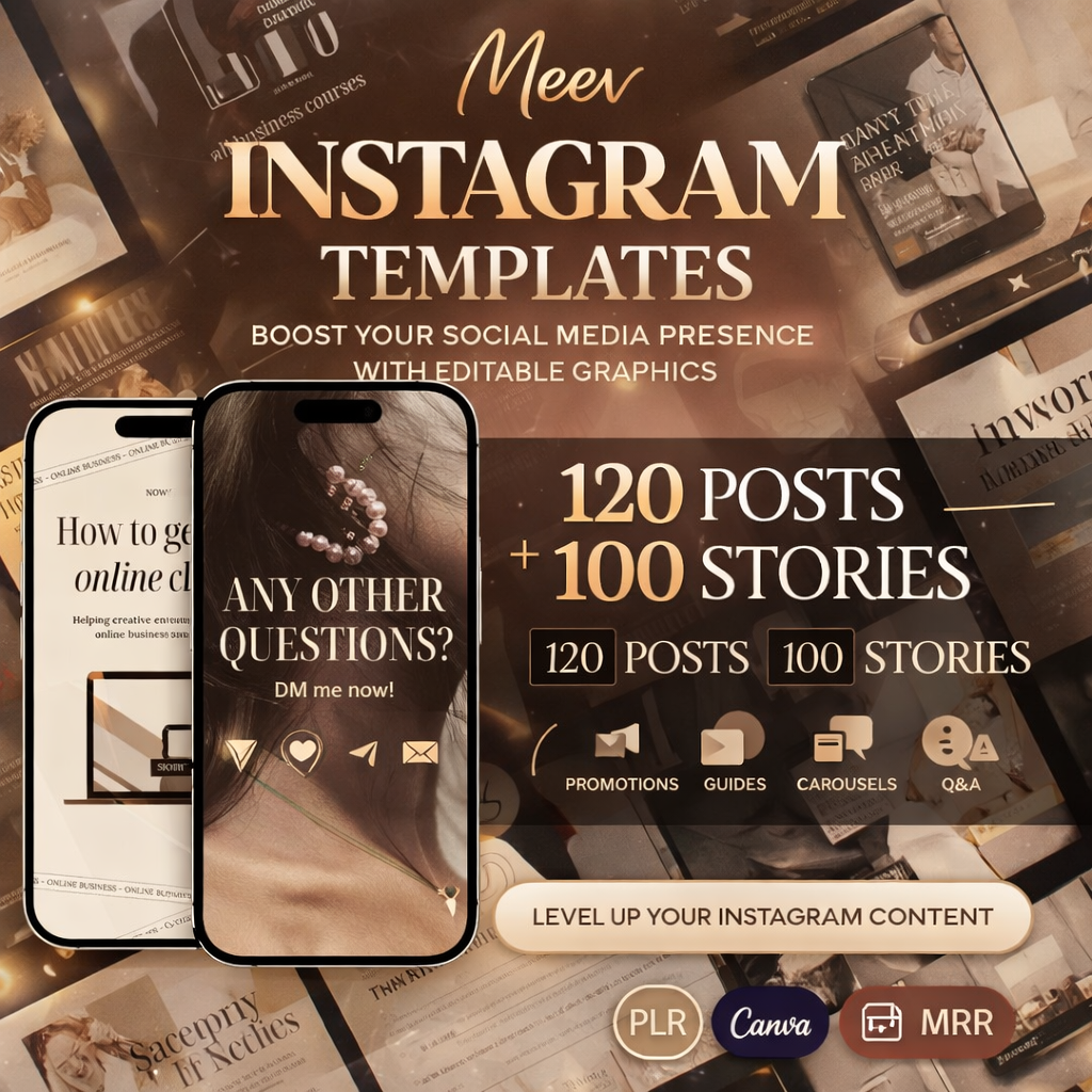 Instagram Canva Templates Bundle – 120 Posts + 100 Stories Pack