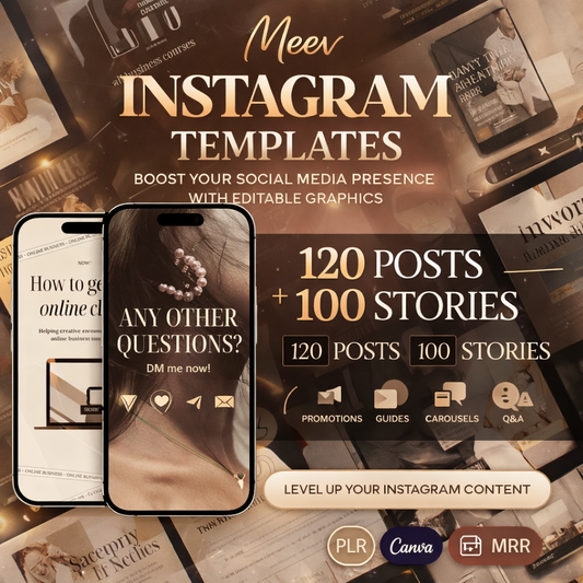 Instagram Canva Templates Bundle – 120 Posts + 100 Stories Pack