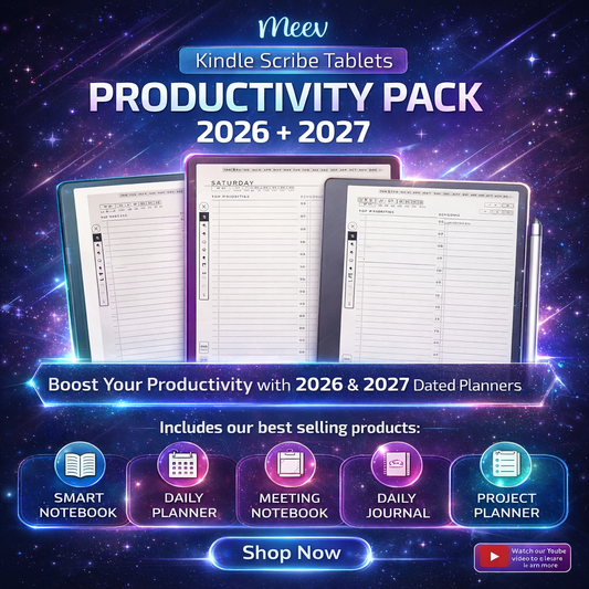 Kindle Scribe Planner Bundle 2026–2027 | Digital Productivity Pack