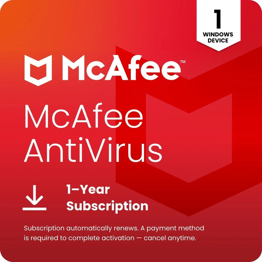 McAfee Antivirus 2026 | 1 PC | 1 Year Subscription| 5 Minutes Email Delivery McAfee