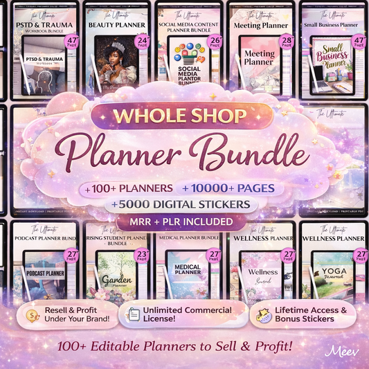 Mega Digital Planner Bundle 10,000+ Pages & 5,000 Stickers