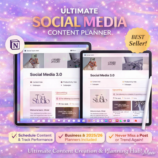 Notion Social Media Planner 2026 Content Calendar Template
