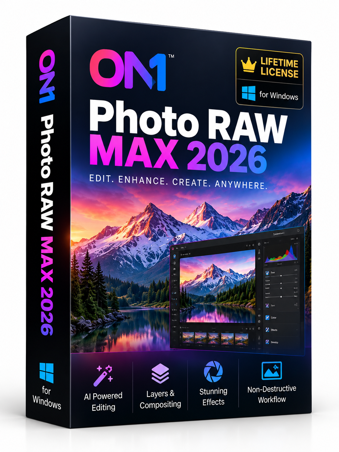 ON1 Photo RAW MAX 2026 Lifetime License for Windows