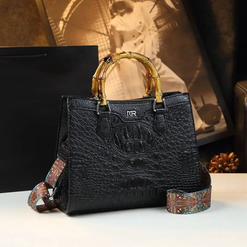 Luxury Crocodile Leather Handbag