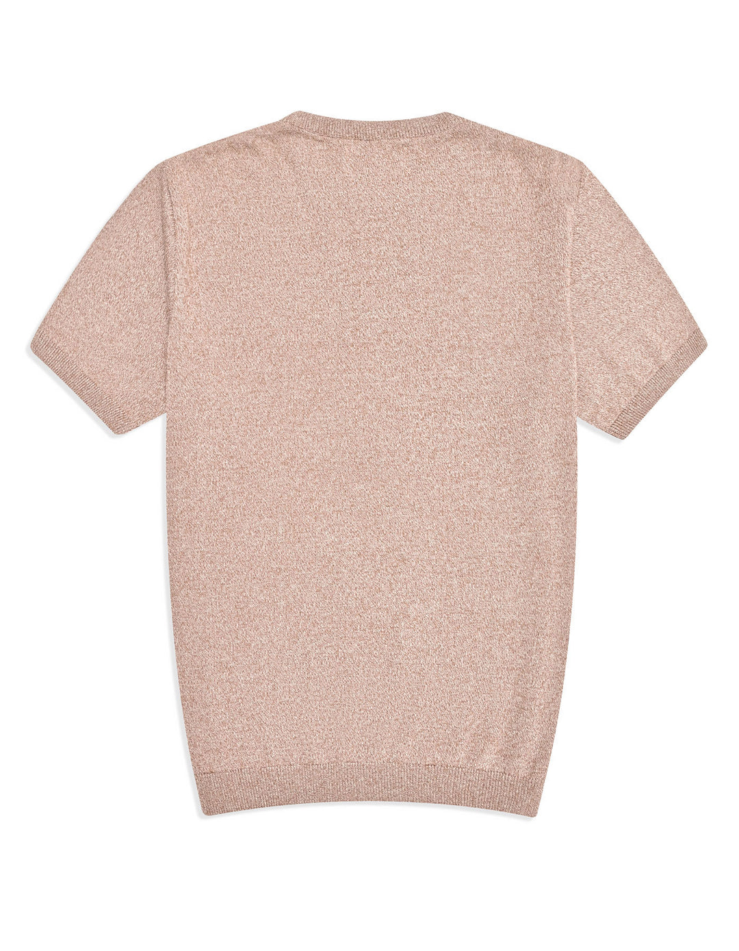 Camel Dotted Jersey Knitted T-Shirt