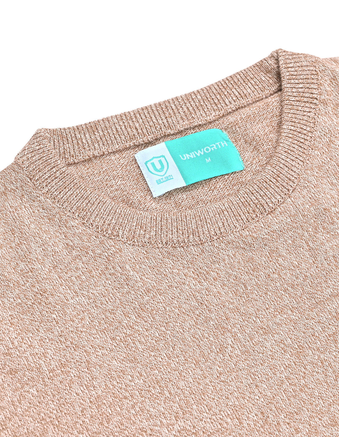 Camel Dotted Jersey Knitted T-Shirt