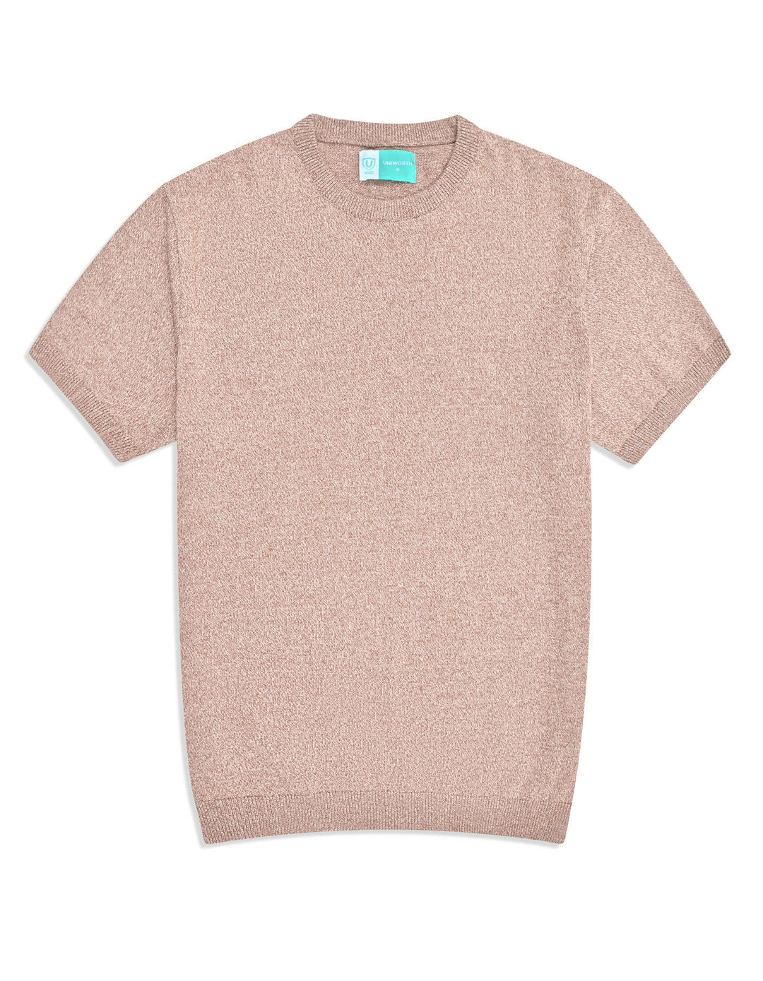 Camel Dotted Jersey Knitted T-Shirt
