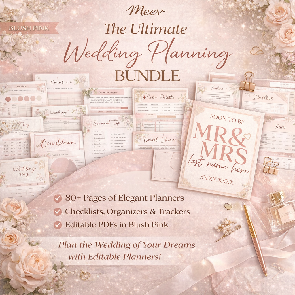 Sage Green Wedding Planner Canva Template – Complete Wedding Binder Kit