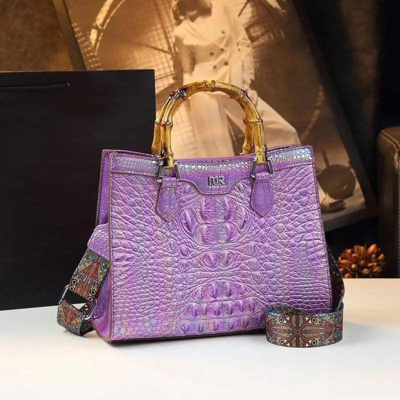 Luxury Crocodile Leather Handbag