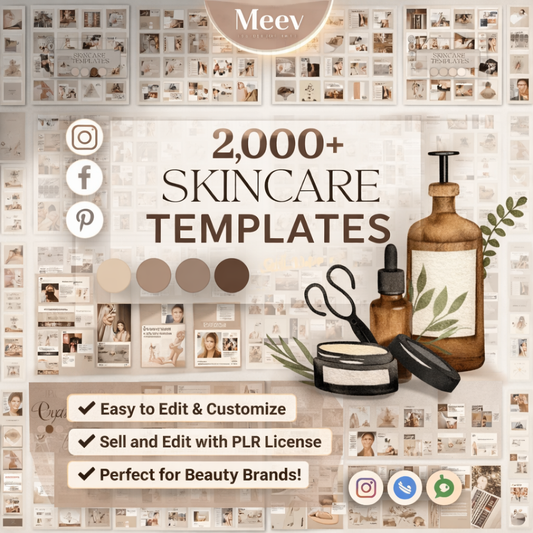 Skincare Instagram Canva Templates for Beauty Brand Social Media
