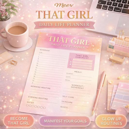 That Girl Daily Life Planner Printable – Glow Up Routine Tracker
