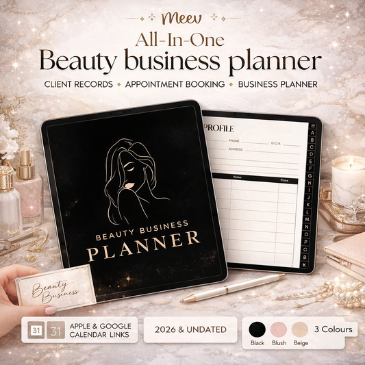 Ultimate Beauty Business Planner 2026 & Undated Digital Organizer