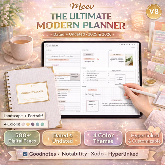 Ultimate Digital Planner 2025–2026 with 2000+ Stickers & Hyperlinked Pages
