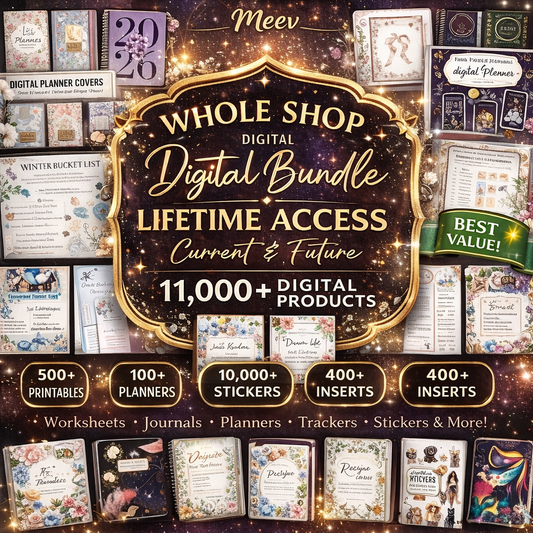 Ultimate Digital Planner Bundle – 1100+ Planners, Stickers & Templates