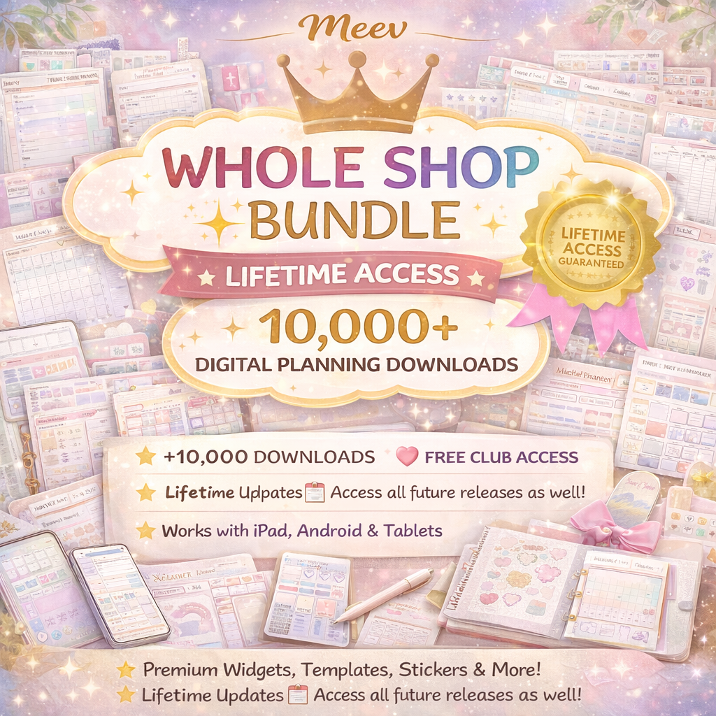 Ultimate Digital Planner Bundle – 30 Planners, 2500+ Stickers & Templates
