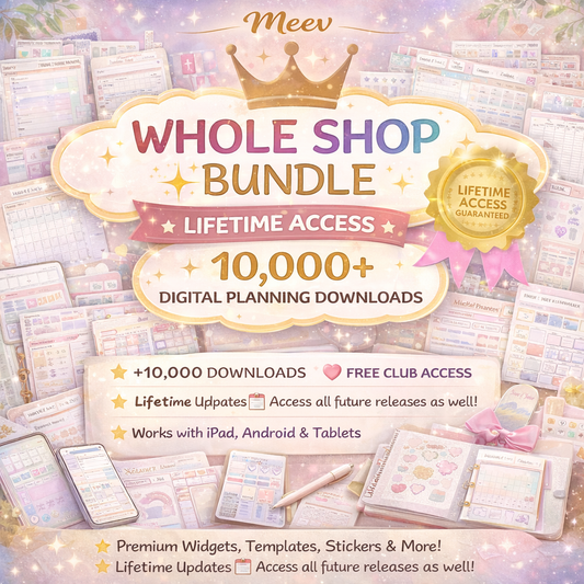 Ultimate Digital Planner Bundle – 30 Planners, 2500+ Stickers & Templates
