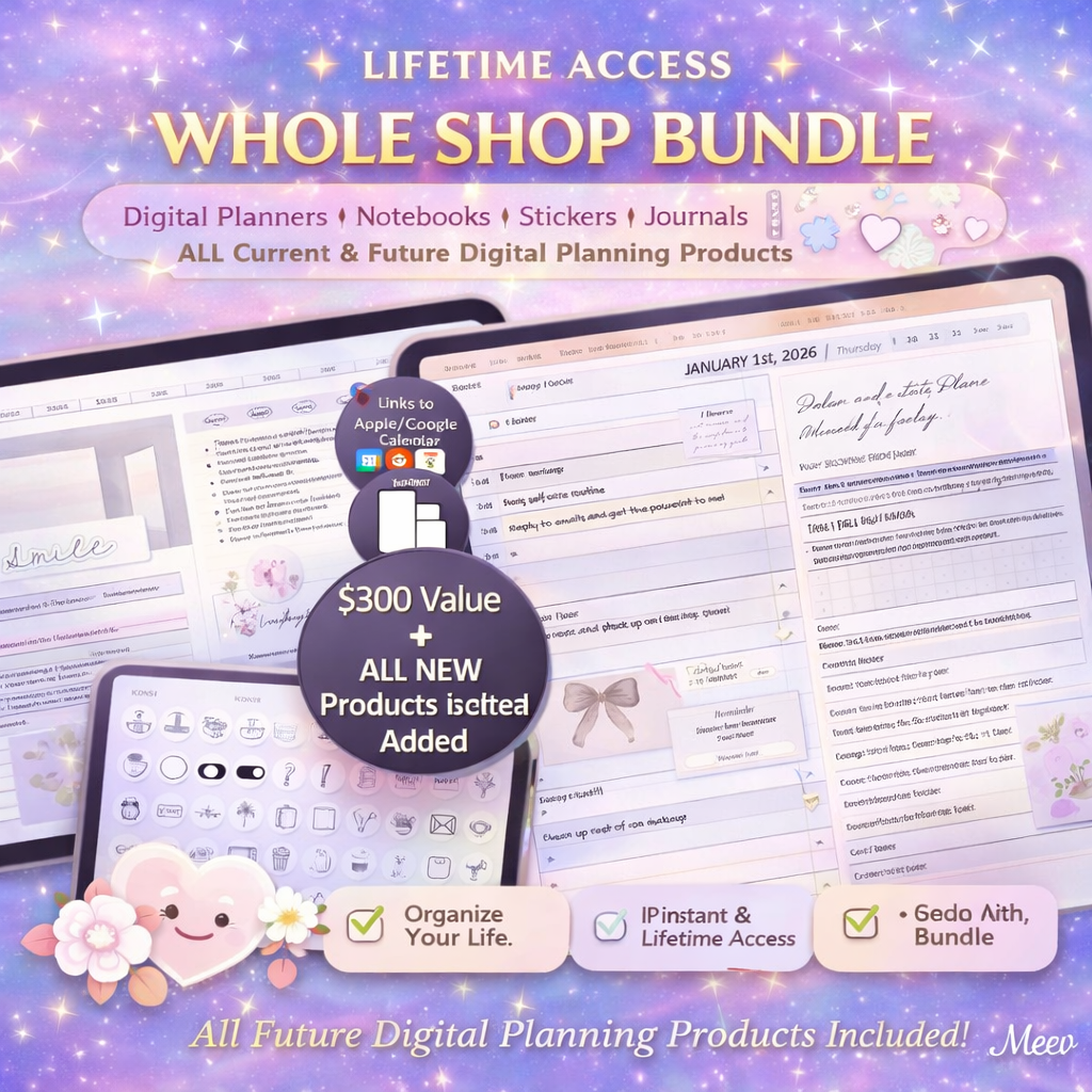 Ultimate Digital Planner Bundle – Lifetime Access All-In-One Kit