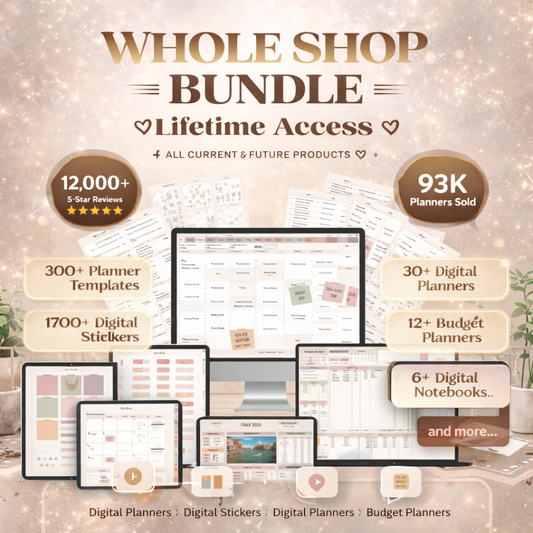 Ultimate Digital Planner Bundle for iPad & Android (100+ Templates)