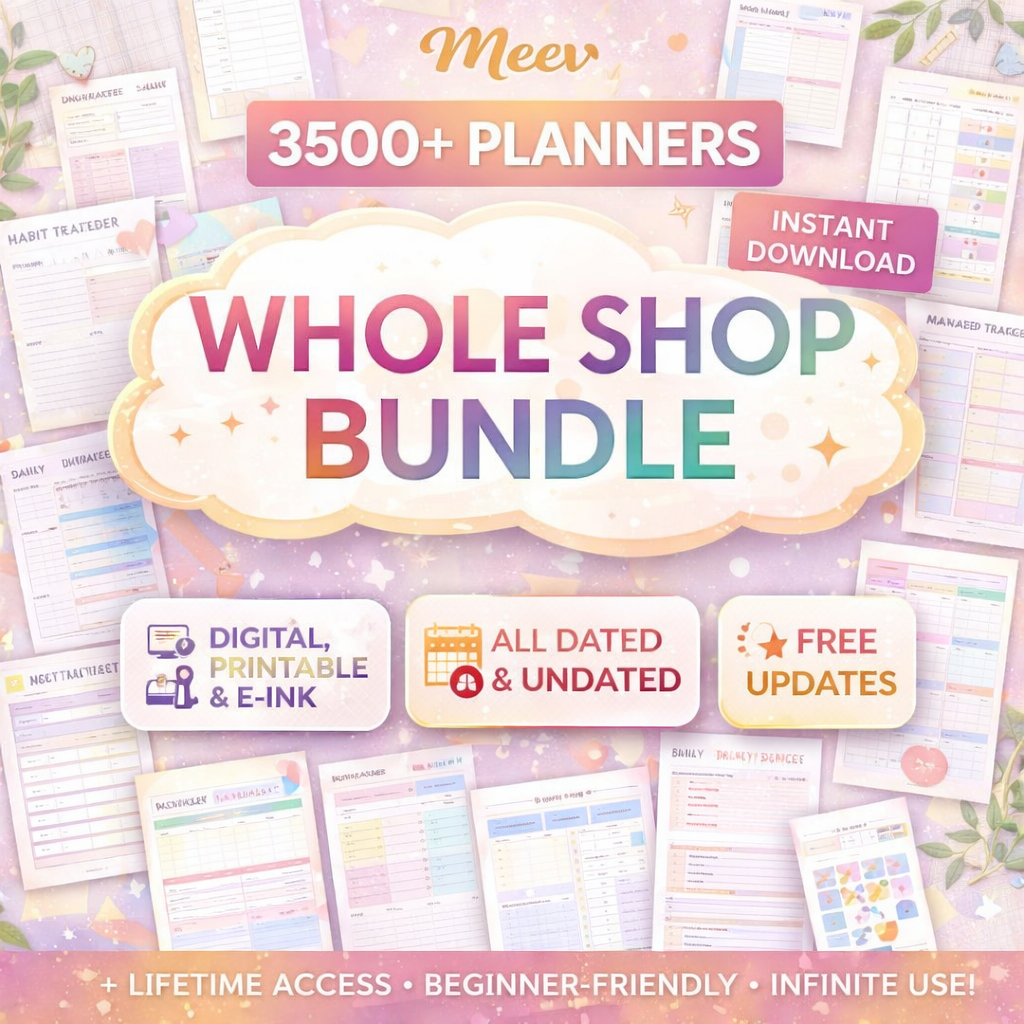 Ultimate Digital Planner Bundle for iPad, Tablets & Printable (All-in-One)