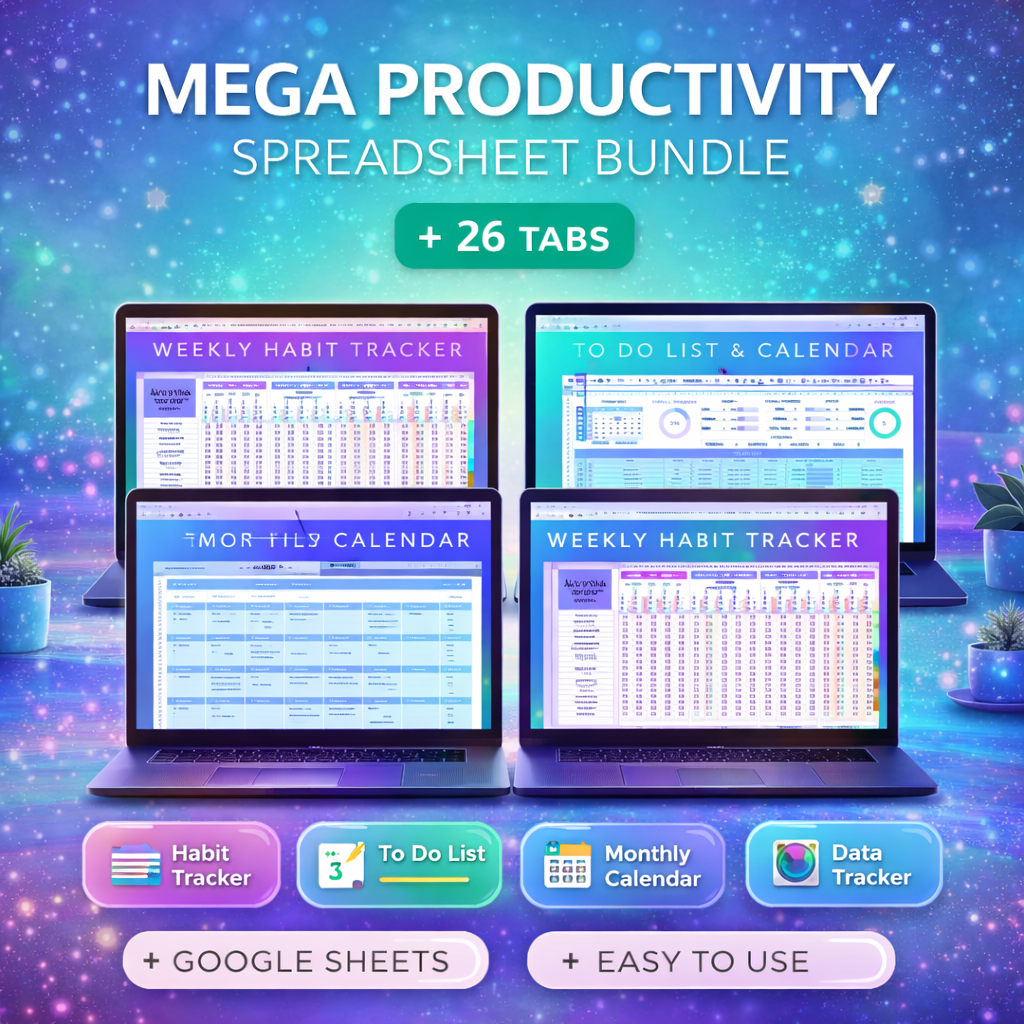 Ultimate Digital Planner Google Sheets Bundle for Productivity