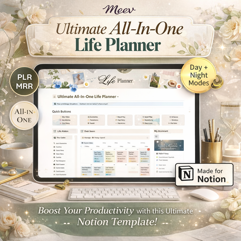 Ultimate Notion Life Planner – All-in-One Productivity System