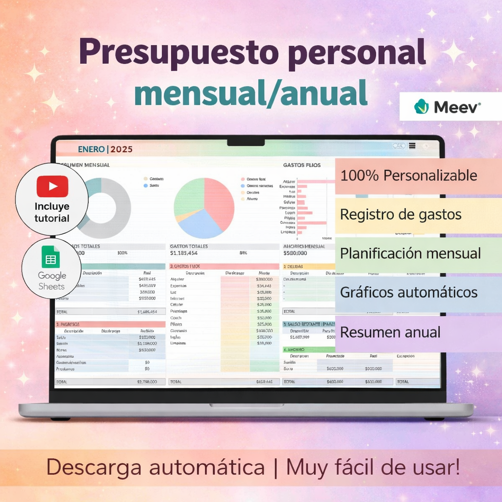 Plantilla Presupuesto Personal Google Sheets – Planificador Financiero