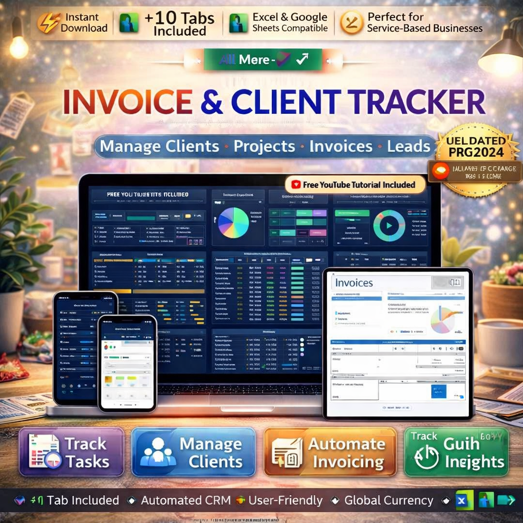 Client database template in Excel for managing customer information
