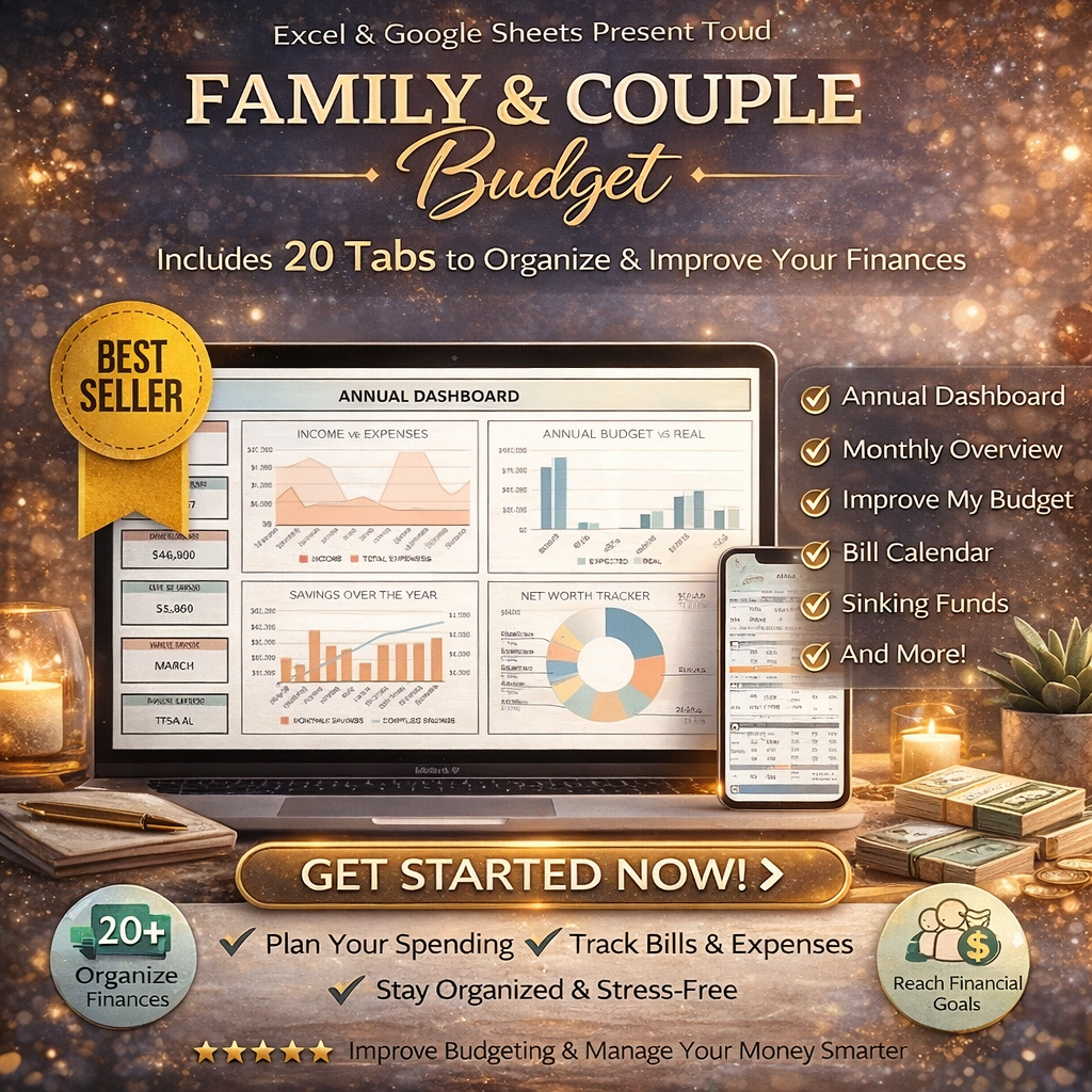 Debt Snowball Spreadsheet for Google Sheets & Excel – Debt Payoff Tracker & Calculator for Credit Cards, Student Loans & Mortgage