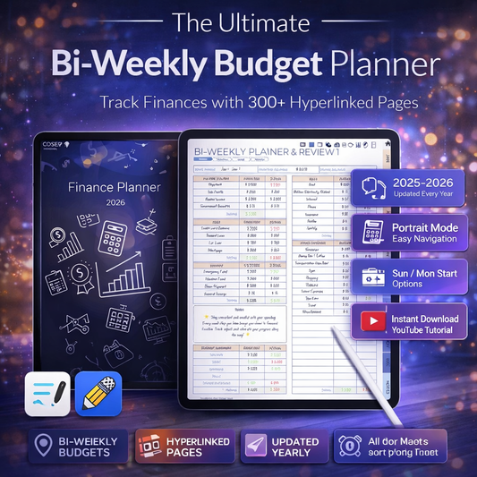 Ultimate Goodnotes Budget Planner 2025–2026 | Bi-Weekly & Monthly Digital Finance Planner for iPad (Goodnotes & Notability)