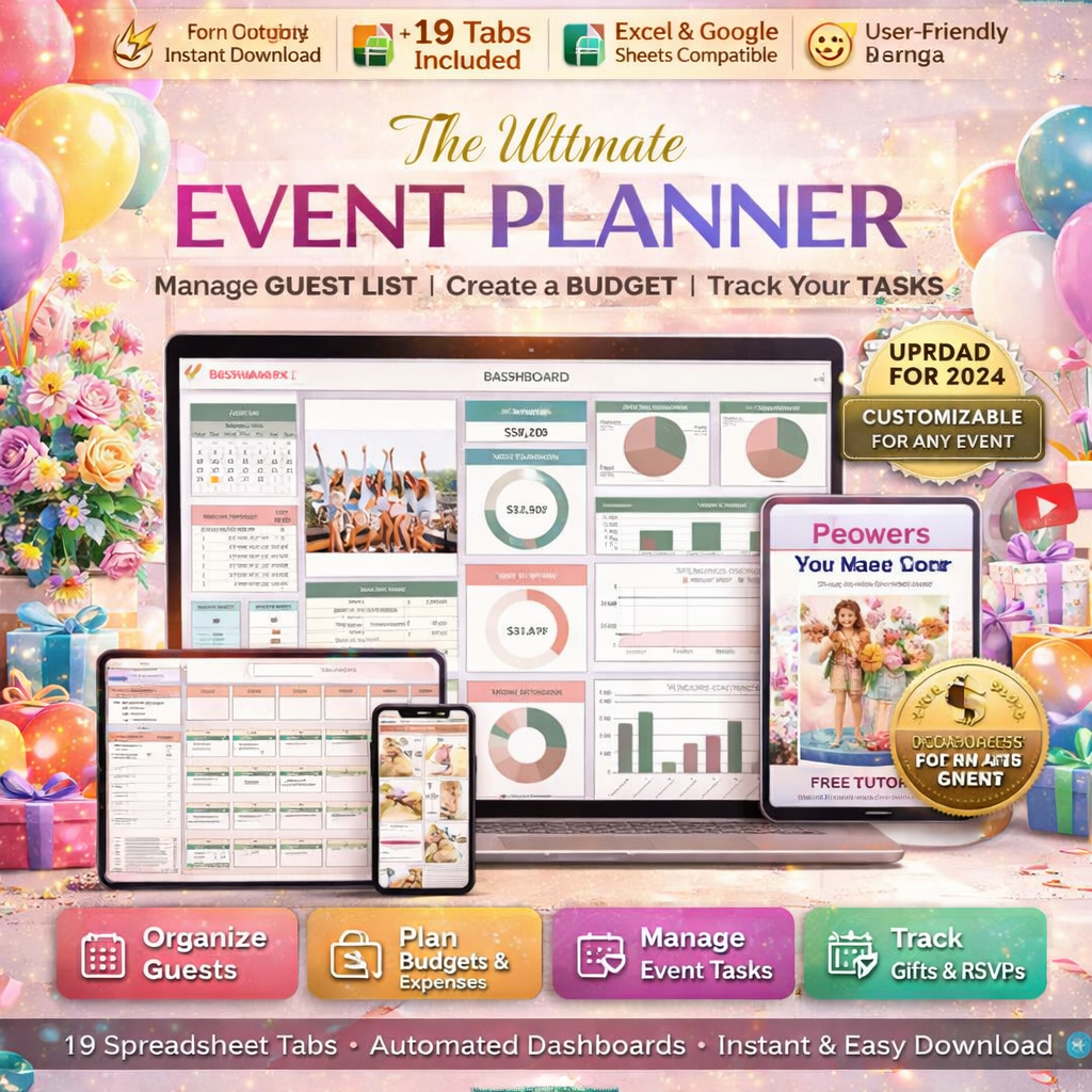 Party planning spreadsheet guest list organizer