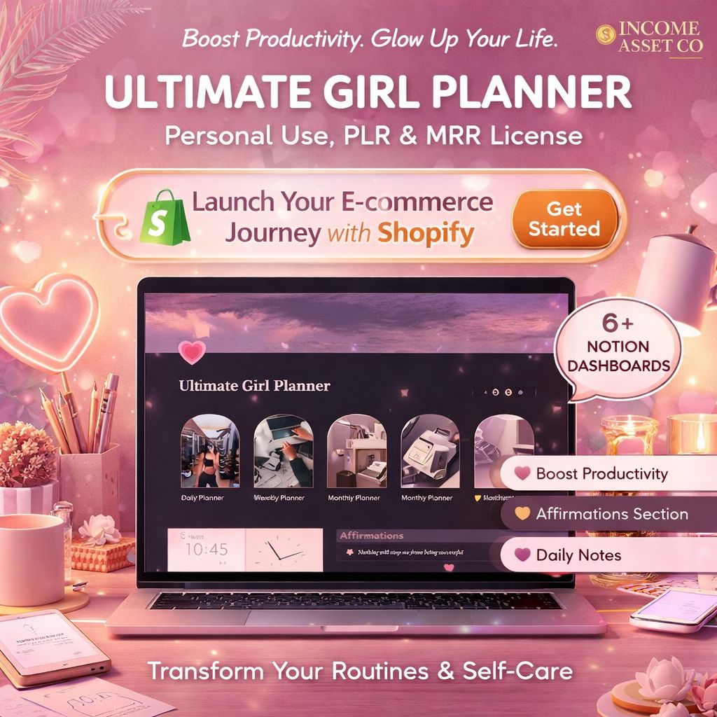 Aesthetic habit tracker section in girl planner Notion template