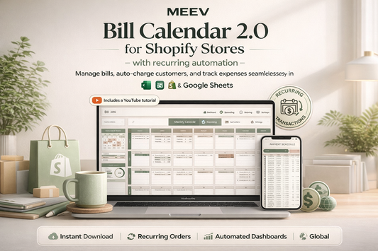 Smart Bill Calendar Spreadsheet for Google Sheets & Excel – Automated Monthly Bill Tracker & Budget Planner (Instant Download)