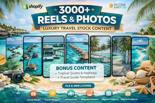 3000 luxury travel videos and photos bundle with PLR and MRR rights